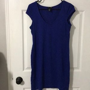Basic blue midi dress